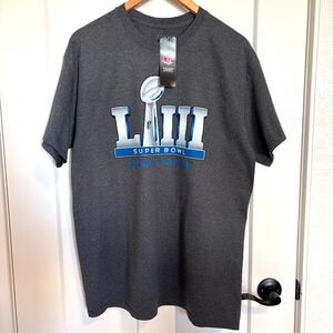 New NFL Super Bowl LIII Charcoal Gray T-shirt Large